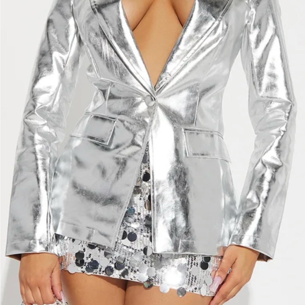 Silver Women's Blazer New sz 1X